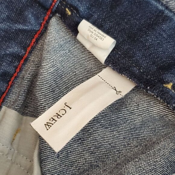 J.Crew Womens Blue Denim Mini Skirt Size 10 Cotton Made In USA 17.5" length - Picture 4 of 7